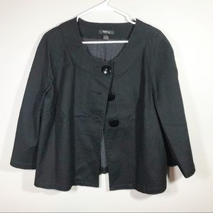 Style & Co polka dot black blazer